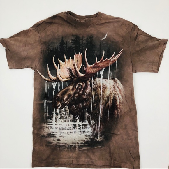 The Mountain 100/% Cotton Kids T-Shirt Blue Tee Spiral Shark Size M USA Made NWT